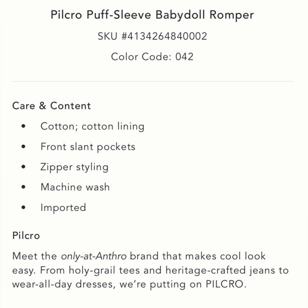 Pilcro Puff Sleeve Dark Teal Romper - Picture 4 of 14